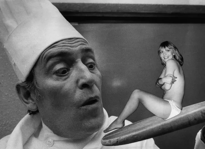 Framed Print : Actress Katy Manning in composite photo 1976 For play Theres A Girl In My Soup