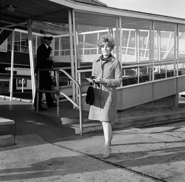 Framed Print : Actress Kim Novak leaving London Airport for France. 11th October 11th October 1965 Framed Print : Actress Kim Novak leaving London Airport for France. 11th October 11th October 1965