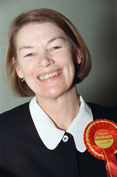 Actress and Labour candidate Glenda Jackson, election canvassing. 20th March 1992