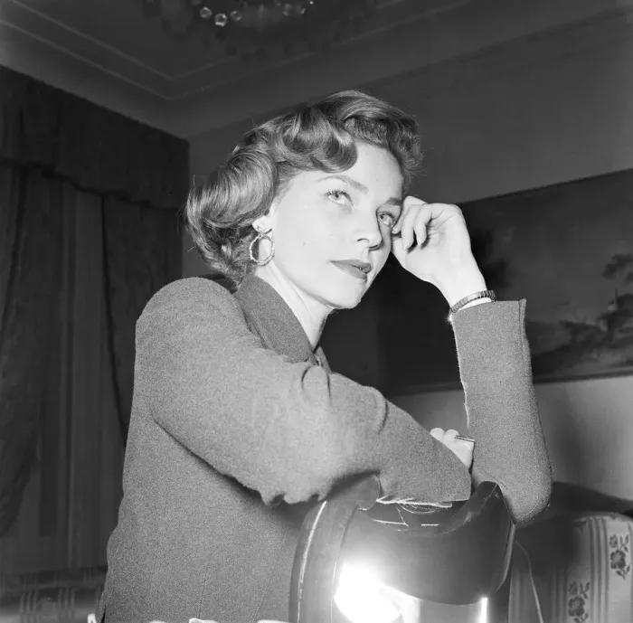 Framed Print : Actress Lauren Bacall seen here just after arriving in Rome to be wife her husband Framed Print : Actress Lauren Bacall seen here just after arriving in Rome to be wife her husband