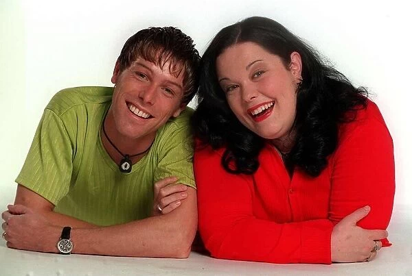 Actress Lisa Riley with best friend Darren Gray 1996