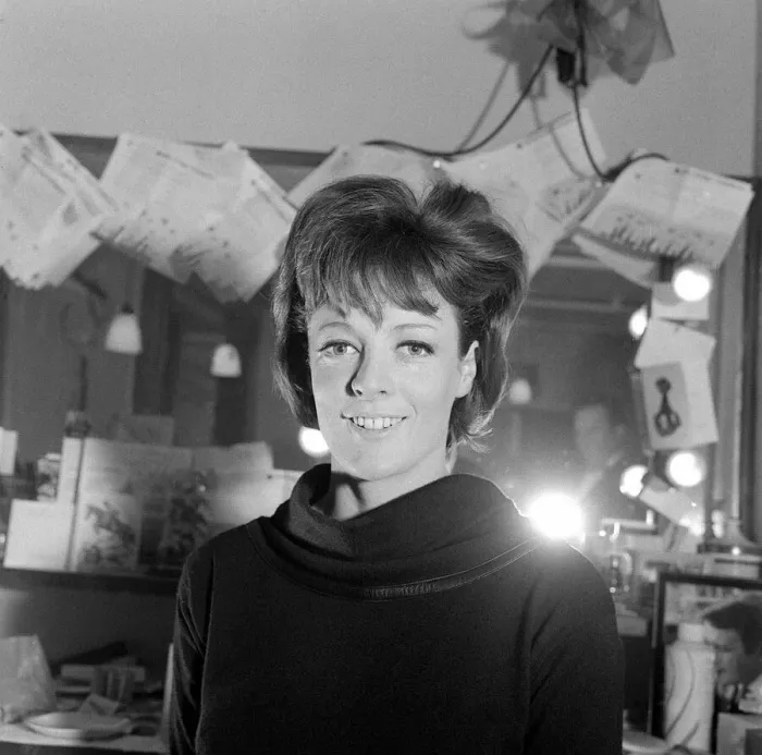 Framed Print : Actress Maggie Smith in her dressing room April 1963