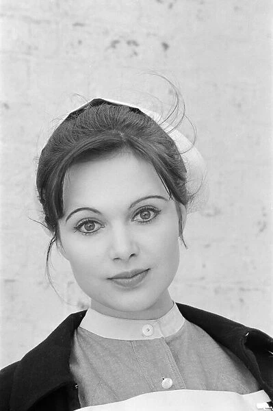 Actress and former model Madeline Smith in her role as Doctor Maxwell