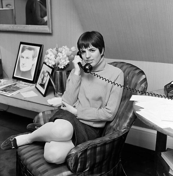 Actress and singer Liza Minnelli in London. Photographs of herself
