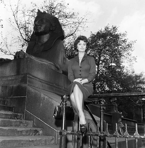 Actress Sophia Loren in London 1957