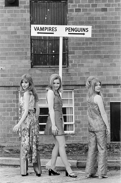 Three of the actresses in the Hammer horror production 'The Vampire Lovers'