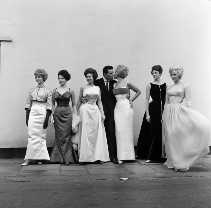 Framed Print : Six actresses line up at Cornwall Gardens, Kensington for a fitting and a photo call Framed Print : Six actresses line up at Cornwall Gardens, Kensington for a fitting and a photo call