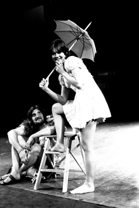 Framed Print : Actrress Sally Geeson at the Sunderland Empire where she was starring in the play