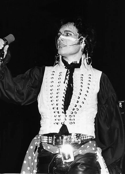 Adam Ant British pop singer on stage 1981