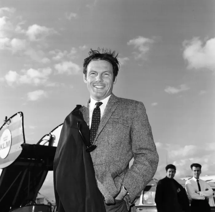 Framed Print : Adam West, who plays Batman on TV, pictured on arrival at Heathrow Airport. 7th May 1967 Framed Print : Adam West, who plays Batman on TV, pictured on arrival at Heathrow Airport. 7th May 1967