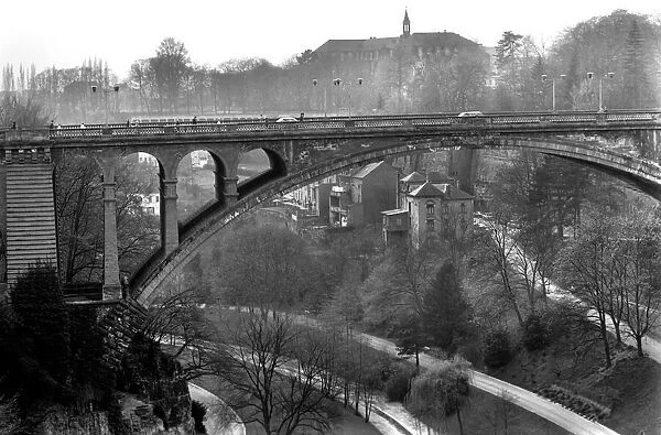 Adolphe Bridge Luxembourg. April 1975 75-2201-019