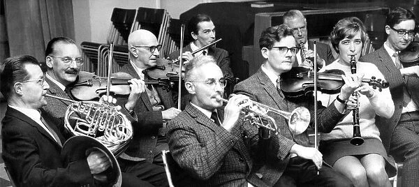 The Aelian Orchestra during rehearsals at Walbottle Grammar School in September 1969