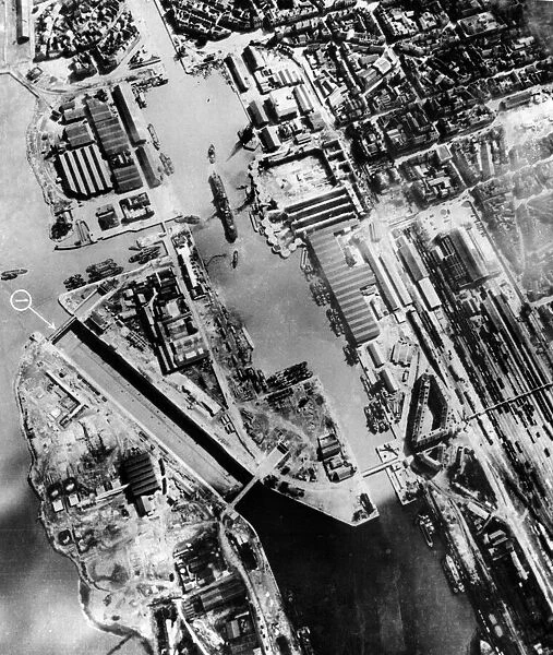 Aerial photgraph taken by an RAF reconnaisance aircraft