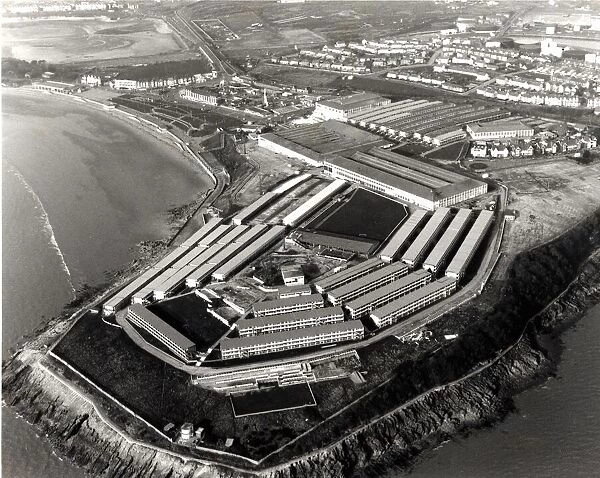 Aerial photograph of Barry Island, showing the former Butlins holiday camp