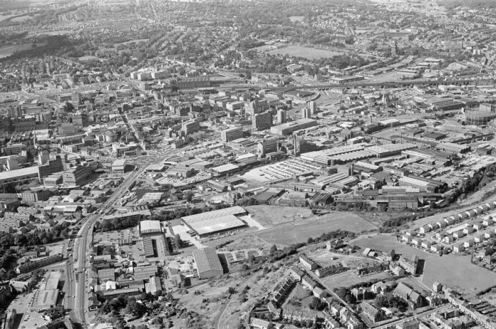 Framed Print : Aerial Pix, Huddersfield, West Yorkshire, England, 19th September 1986 Framed Print : Aerial Pix, Huddersfield, West Yorkshire, England, 19th September 1986