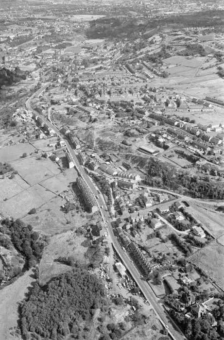 Framed Print : Aerial Pix, Huddersfield, West Yorkshire, England, 19th September 1986