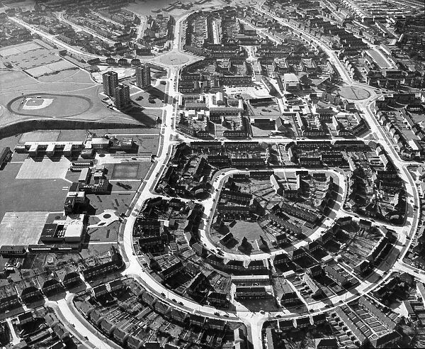 Aerial View of the Bilton Grange estate in Hull. 1st March 1973