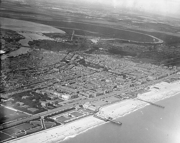 Aerial view of Great Yarmouth. Circa 1926. Local Caption These are rough scans