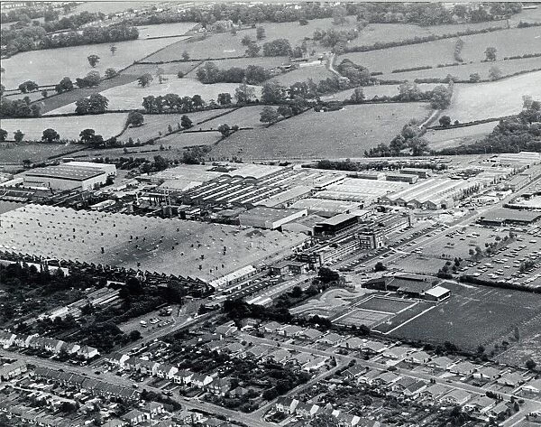 An aerial view of Jaguars Browns Lane plant, Coventry. 26th July 1988