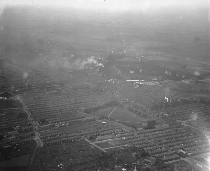 Framed Print : Aerial view of Leicester City. Circa 1926 Framed Print : Aerial view of Leicester City. Circa 1926