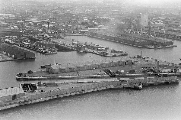 Aerial view of Liverpool Docks 17th August 1980. - 16  /  08  /  2010