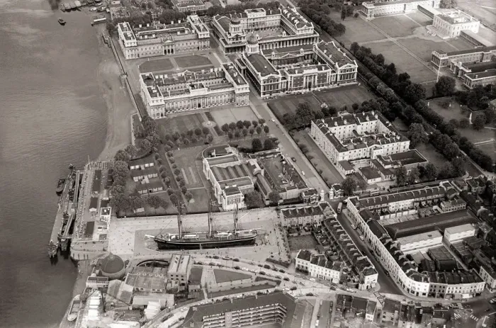 Framed Print : Aerial view of London August 1959 The Royal College Greenwich