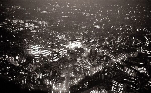 Aerial view of London November 1964 This picture from a helicopter flying at about