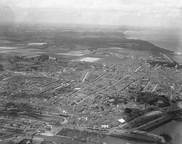 Aerial view of Lowestoft. Circa 1926