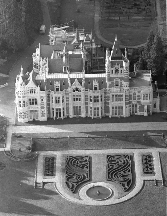 Framed Print : An aerial view of the mansion belonging to former Beatles member George Harrison Framed Print : An aerial view of the mansion belonging to former Beatles member George Harrison