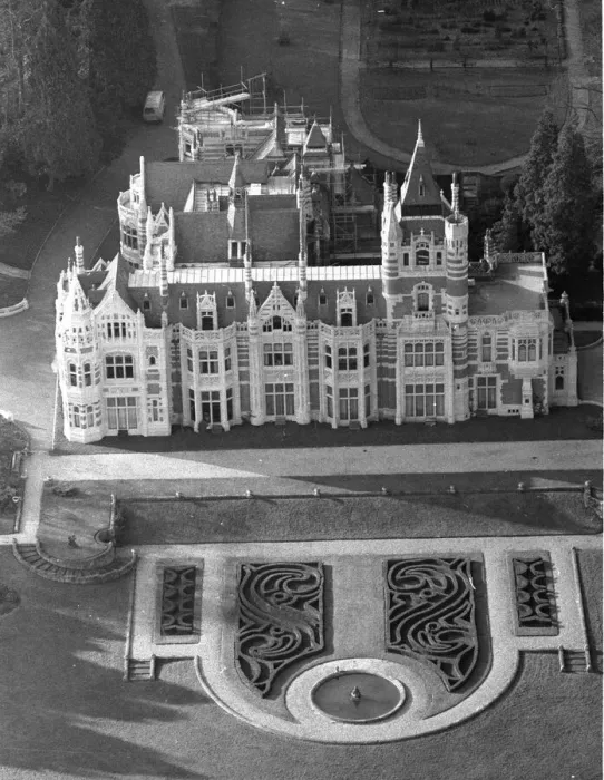 Framed Print : An aerial view of the mansion belonging to former Beatles member George Harrison