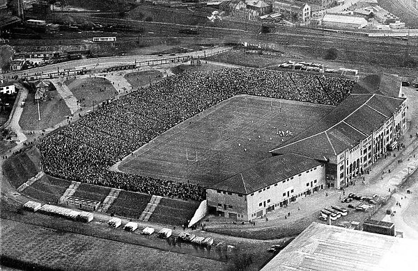 Aerial view of Murrayfield Stadium March 1950 home to Scottish rugby
