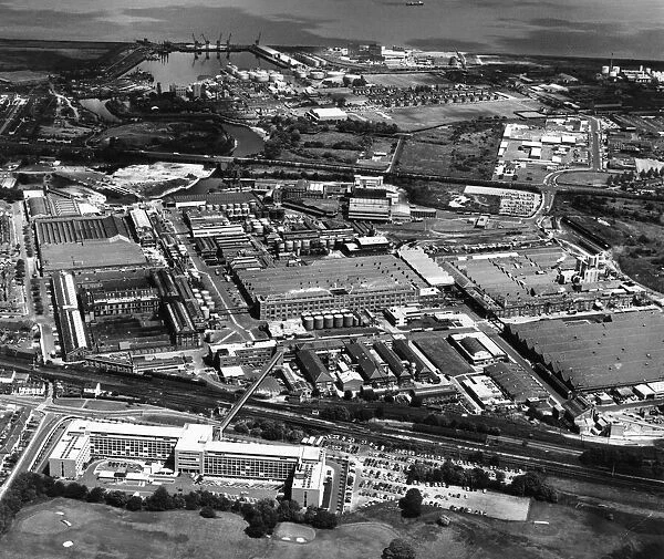 Aerial view of the Port Sunlight model village and suburb in the Metropolitan Borough of