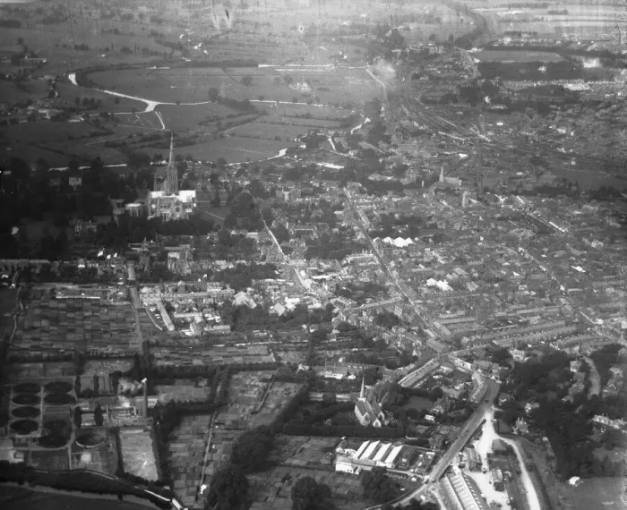 Framed Print : Aerial view of Salisbury. Local Caption These are rough scans Framed Print : Aerial view of Salisbury. Local Caption These are rough scans
