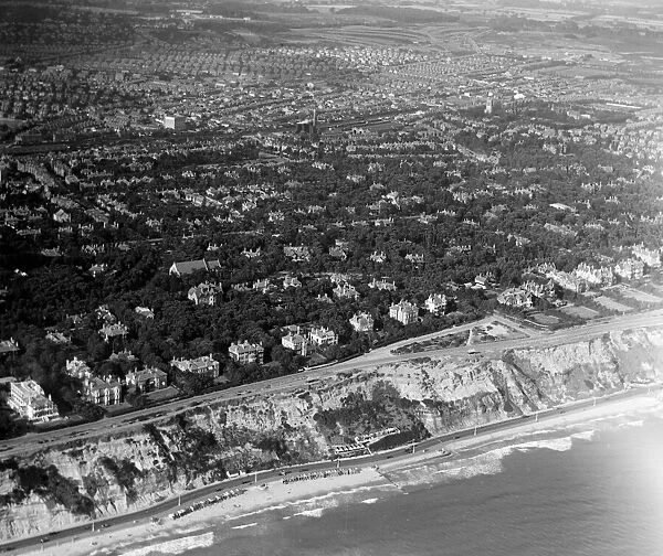 Aerial view of the sea front at Bournmouth. September 1926
