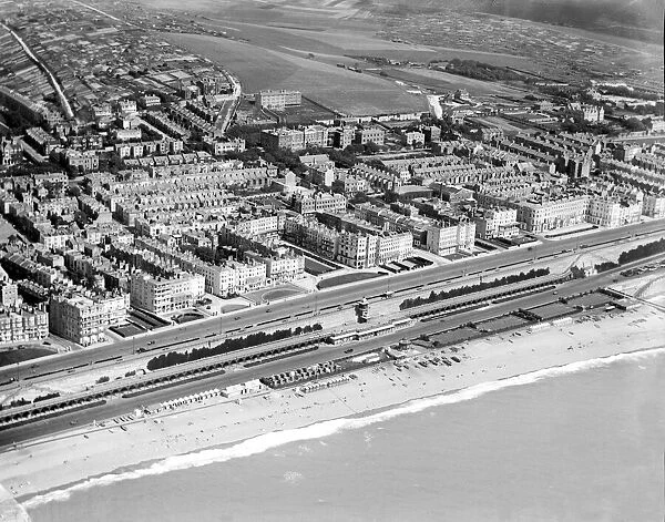 Aerial view of the sea front at Brighton September 1926