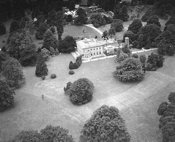 Aerial view of Shotwyck House, belonging to Mrs Paget. Circa 1929 Local Caption