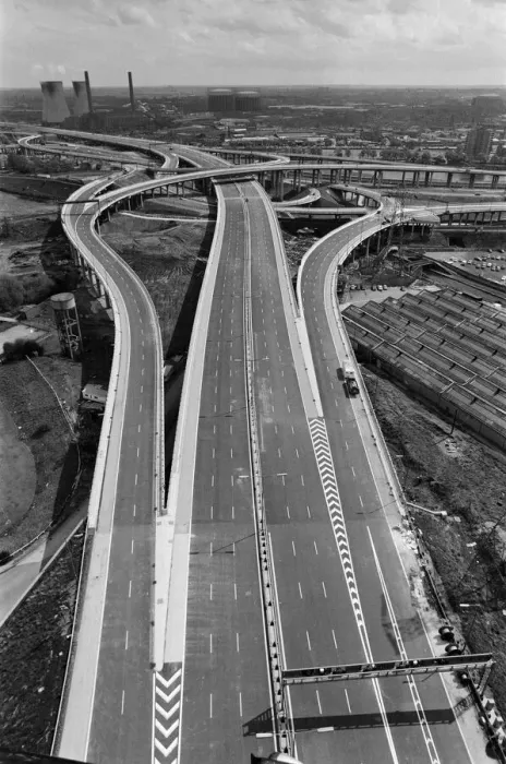 Framed Print : Aerial view of Spaghetti Junction. When it opens it will be the most complex highway Framed Print : Aerial view of Spaghetti Junction. When it opens it will be the most complex highway