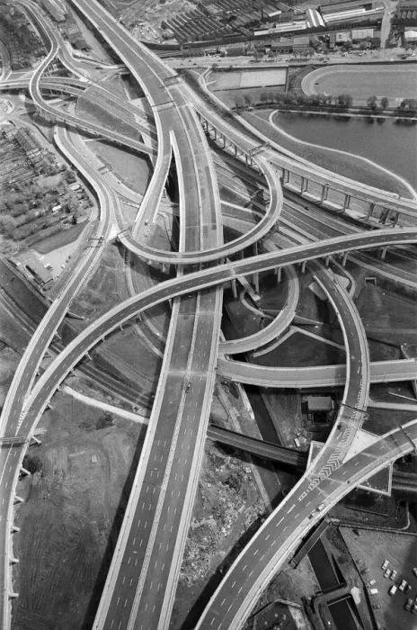 Framed Print : Aerial view of Spaghetti Junction. When it opens it will be the most complex highway