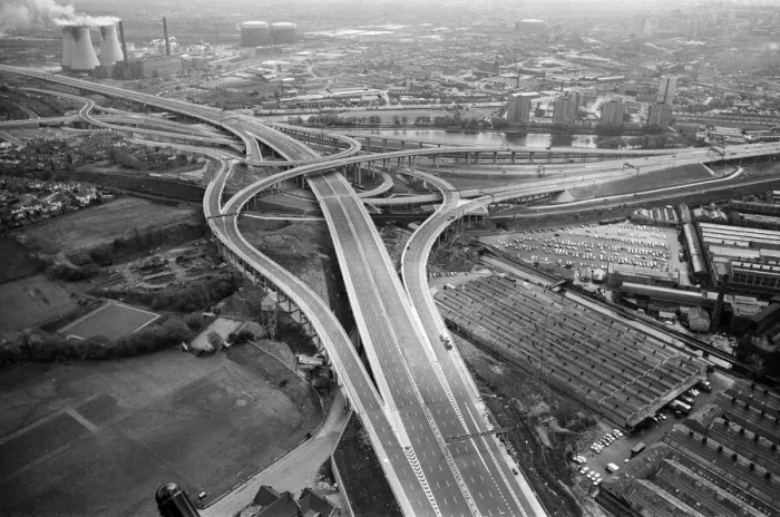 Framed Print : Aerial view of Spaghetti Junction. When it opens it will be the most complex highway