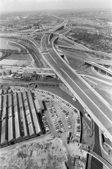 Framed Print : Aerial view of Spaghetti Junction. When it opens it will be the most complex highway