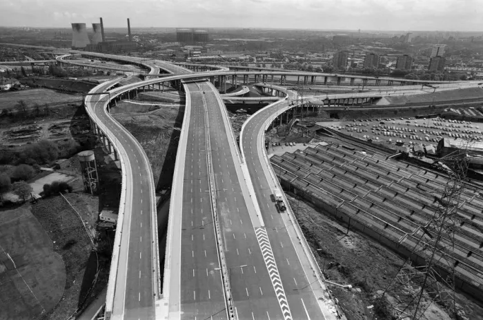 Framed Print : Aerial view of Spaghetti Junction. When it opens it will be the most complex highway