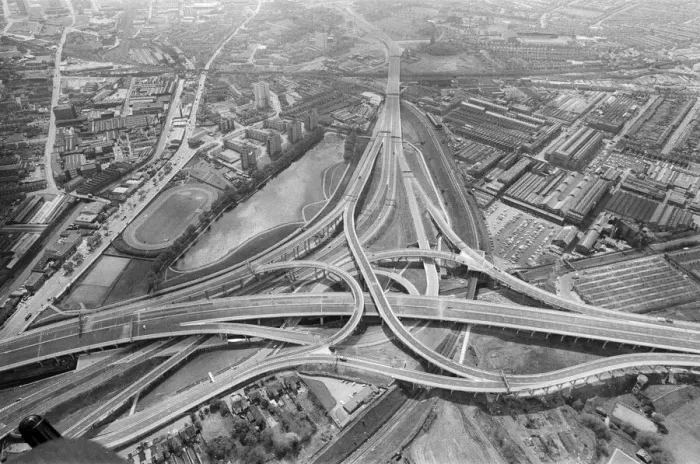Framed Print : Aerial view of Spaghetti Junction. When it opens it will be the most complex highway