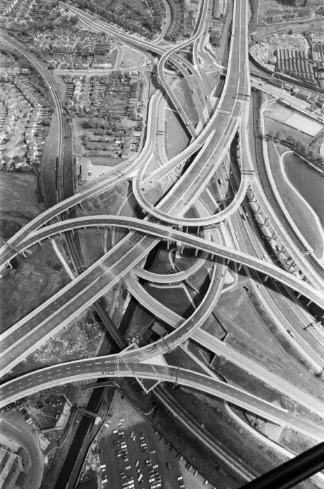 Framed Print : Aerial view of Spaghetti Junction. When it opens it will be the most complex highway