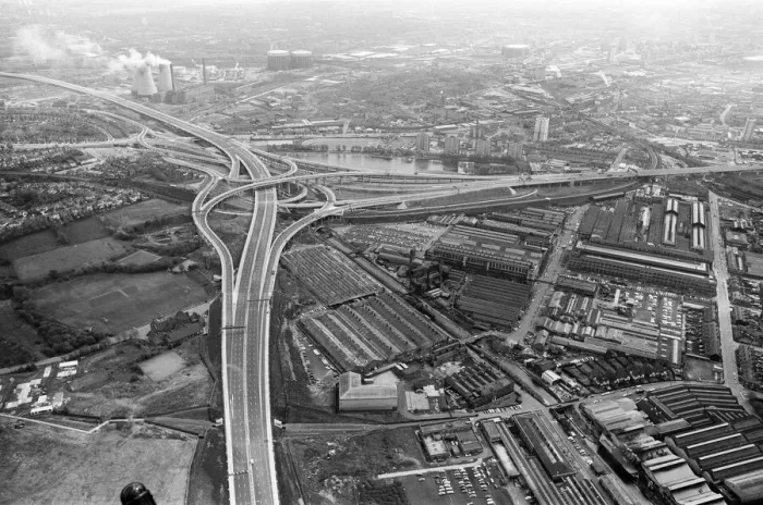 Framed Print : Aerial view of Spaghetti Junction. When it opens it will be the most complex highway