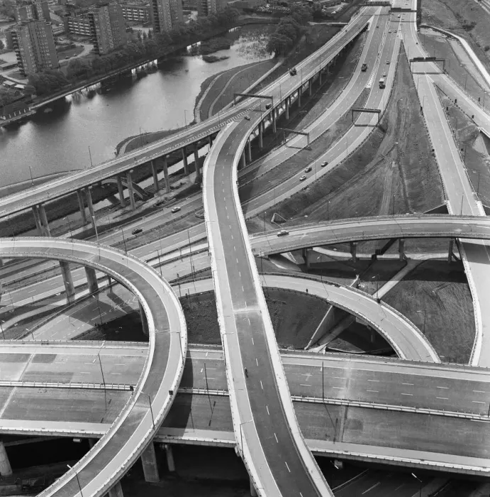 Framed Print : Aerial view of Spaghetti Junction. When it opens it will be the most complex highway