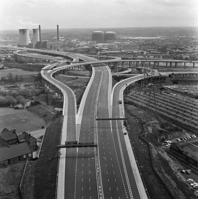 Framed Print : Aerial view of Spaghetti Junction. When it opens it will be the most complex highway