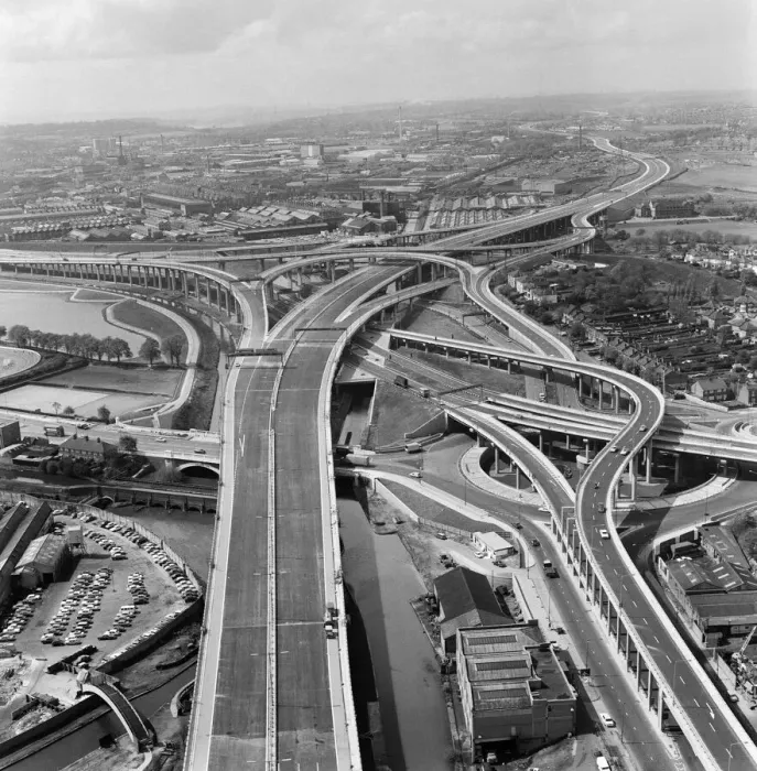 Framed Print : Aerial view of Spaghetti Junction. When it opens it will be the most complex highway