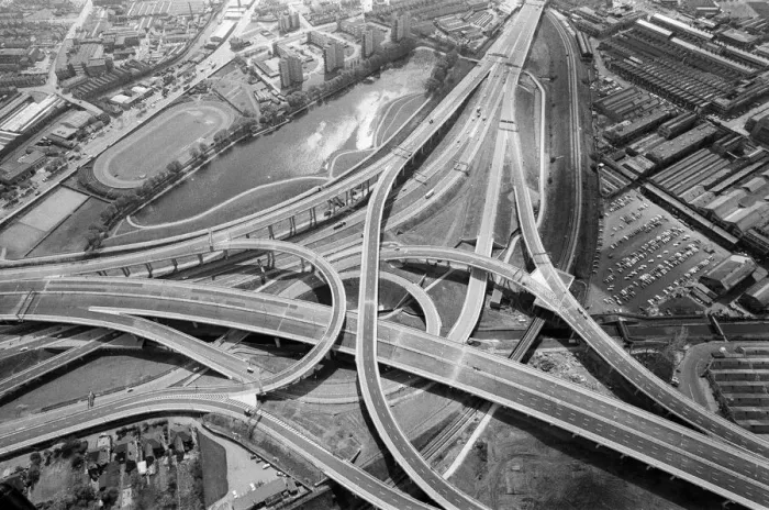 Framed Print : Aerial view of Spaghetti Junction. When it opens it will be the most complex highway