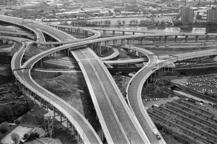 Framed Print : Aerial view of Spaghetti Junction. When it opens it will be the most complex highway
