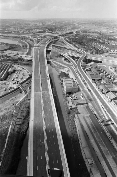 Framed Print : Aerial view of Spaghetti Junction. When it opens it will be the most complex highway